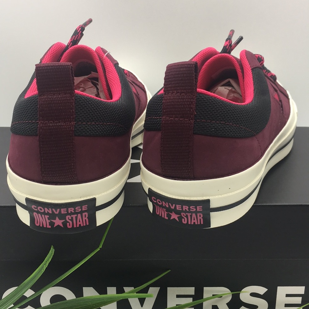 /CONVERSE ONE STAR OX dark burgundy/pink pop/black WMNS sneakers - Picture 5 of 8